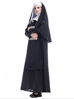 Bewitching Midnight Elegance Black Robe Costume