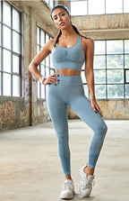 Seamless Mesh Yoga Set: Stylish Comfort