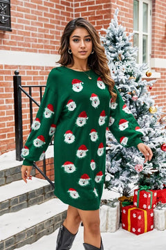 Jolly Santa Claus Snuggly Sweater Dress