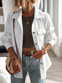 Chic & Charming Long-Sleeved Casual Shirt Jacket